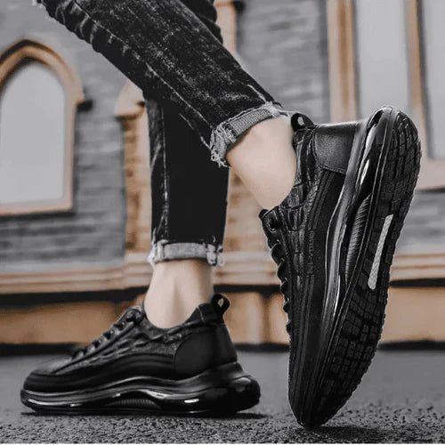 Men's crocodile leather sneakers + socks + Gift Watch