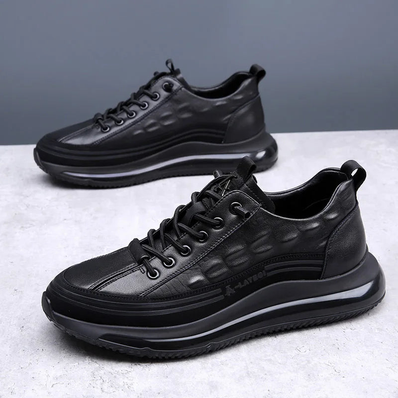 Men's crocodile leather sneakers + socks + Gift Watch